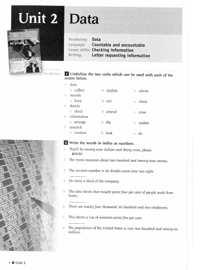 Workbook Unit 2 | PDF
