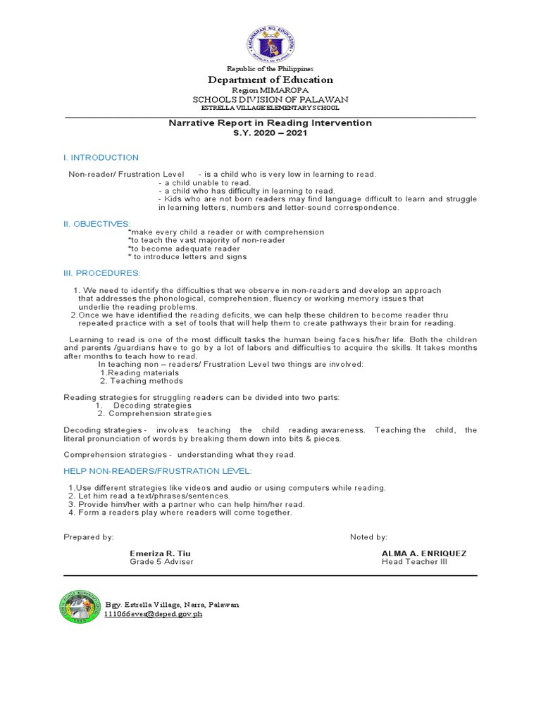 Reading Narrative Pdf Reading Comprehension Pedagogy