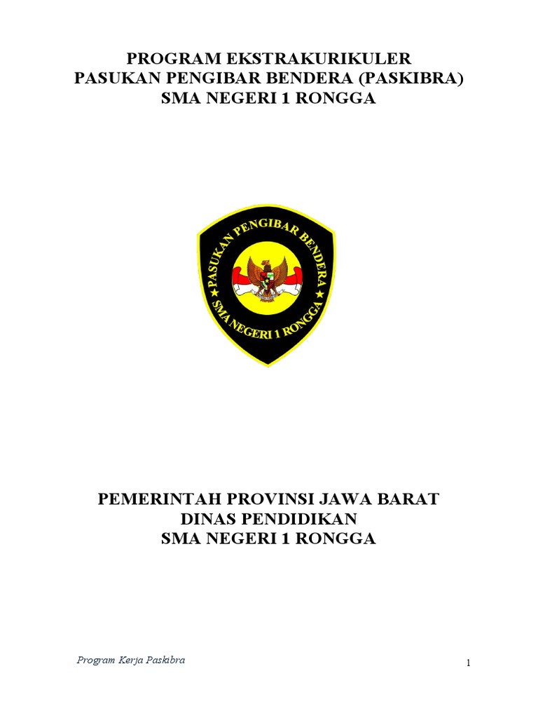 Program Kerja Paskibra SMA Negeri 1 Rongga | PDF