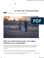 How To Discover Your Top 3 Personal Values