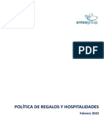 Política de Regalos y Hospitalidades Antea Group España & Latinoamérica Ed2