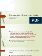 Ekonomika Zdravstvene Zaštite: Ekonomika Javnih Preduzeća Hanić Ensar 3/38-I/19