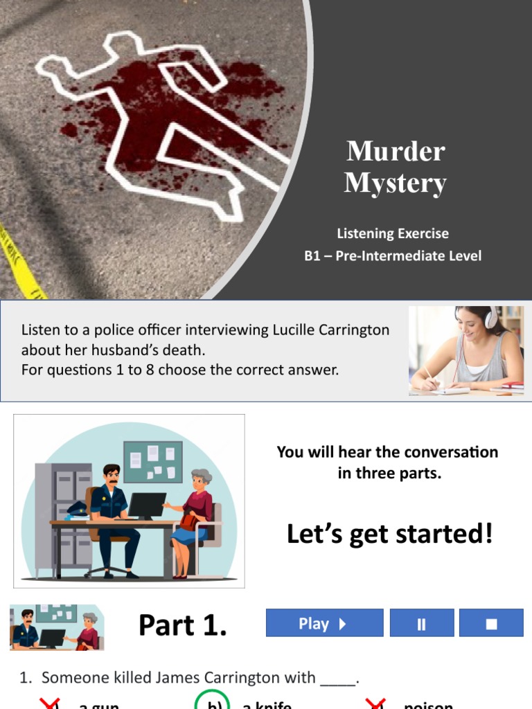 Murder Mystery TestEnglish | PDF