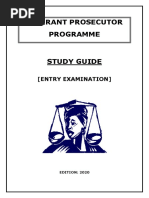 Aspirant Prosecutor Programme Study Guide Entry Examination 2020