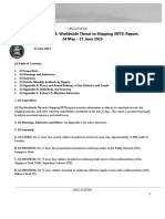 U.S. Navy Office of Naval Intelligence Worldwide Threat To Shipping (WTS) Report, 24 May - 21 June 2023