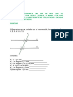 ÁNGULOS DETERMINADOS POR DOS RECTAS PARALELAS CORTADAS POR UNA TRANSVERSAL.