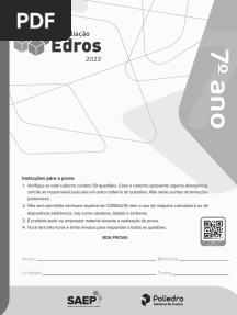 2 Avaliação Edros 2023 - 7º Ano - Prova