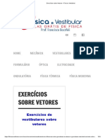 Exercícios Sobre Vetores - Física e Vestibular