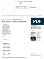 Lista de Exercícios Sobre Cinemática - Brasil Escola