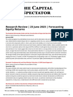 Research Review - 23 June 2023 - Forecasting Equity Returns - The Capital Spectator