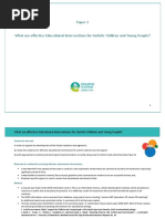 Autism Summary of Evidence For Effective Interventions November 2019