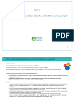 Autism Summary of Evidence For Effective Interventions November 2019