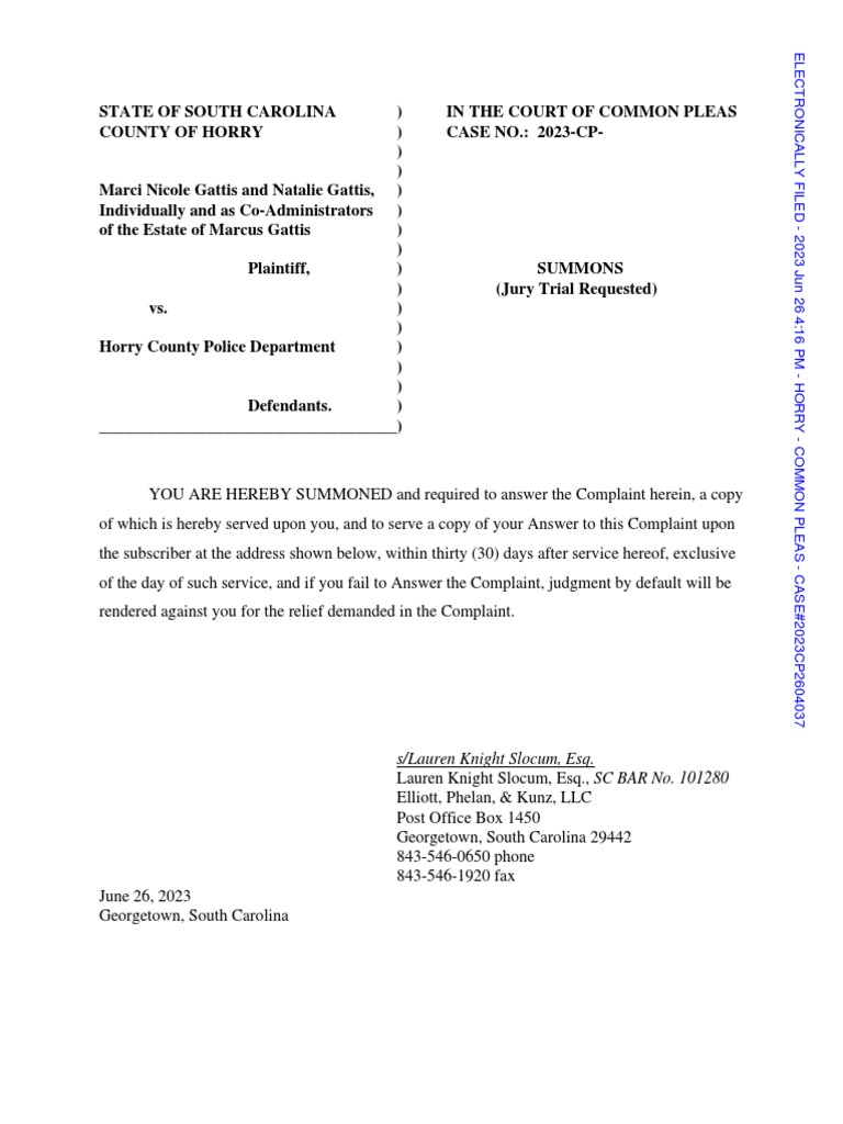 Lawsuit PDF Negligence Complaint