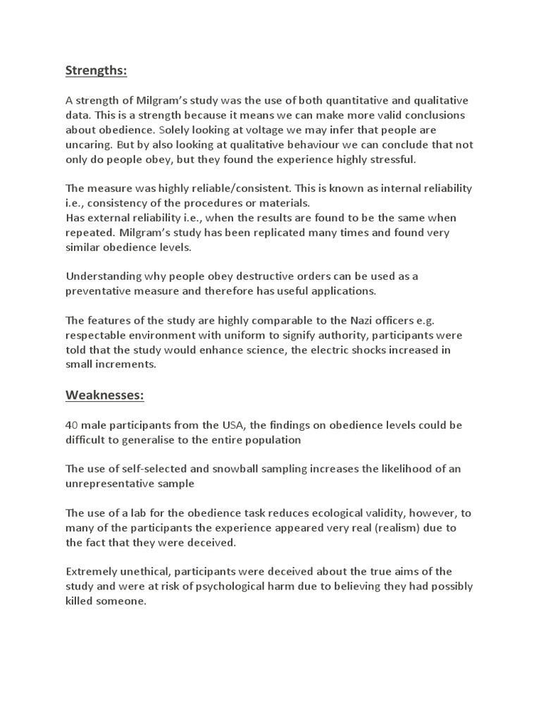 Milgram's Obedience Study Analysis | PDF