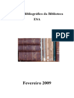 Boletim Bibliográfico de Fevereiro de 2009