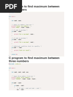 C Program To Find Maximum Between Two Numbers