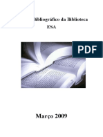 Boletim Bibliográfico de Março de 2009