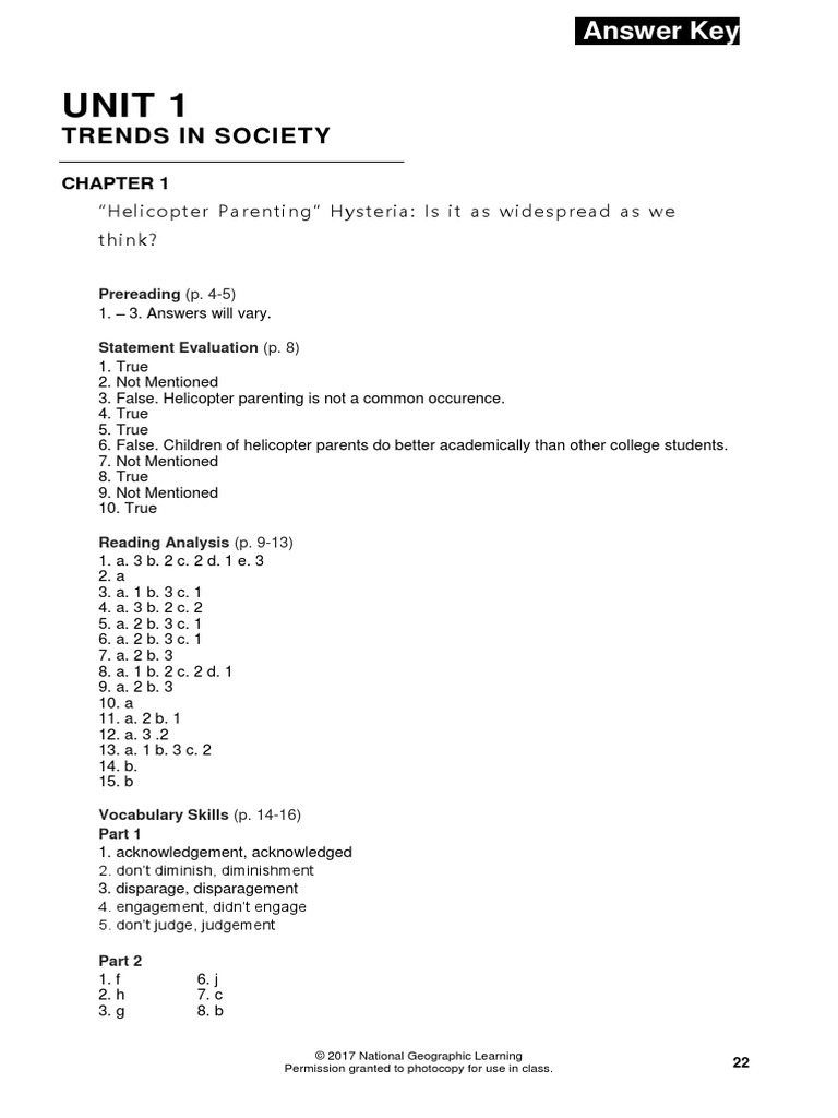 RFT 5 Topics Reading For Today Answer Key PDF Intellectual