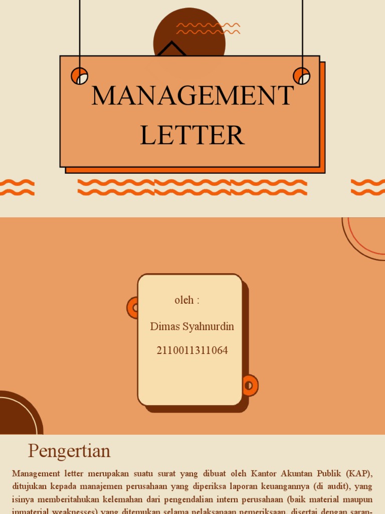 Pengertian dan Manfaat Management Letter | PDF | Pengelolaan Keuangan ...