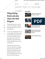 Tổng thống Putin nêu lựa chọn cho lính Wagner - VnExpress