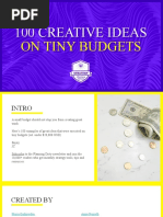 100 Creative Ideas On Tiny Budgets | PDF | Social Media | Popular ...