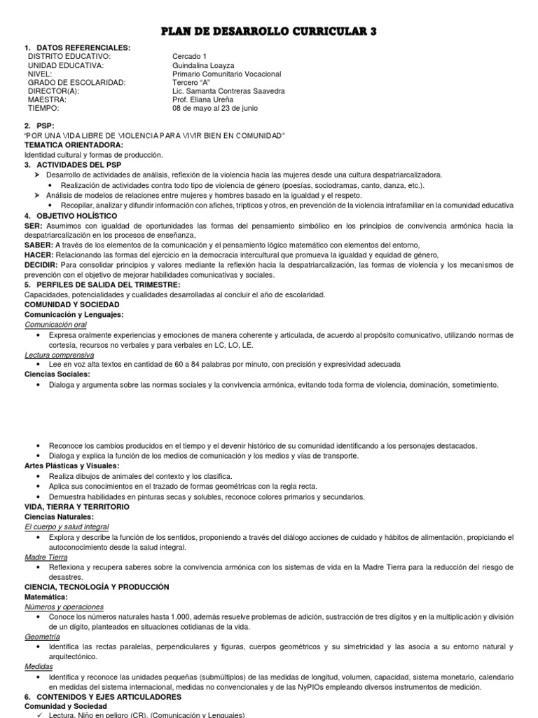 Modelo PDC 3 2023 | PDF | Comunicación | Aprendizaje