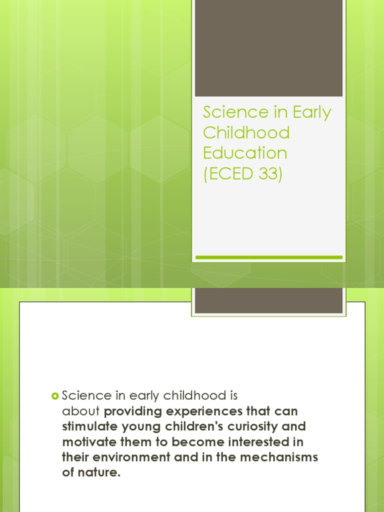 Science in Early Childhood Education Edited PDF Curiosity Science
