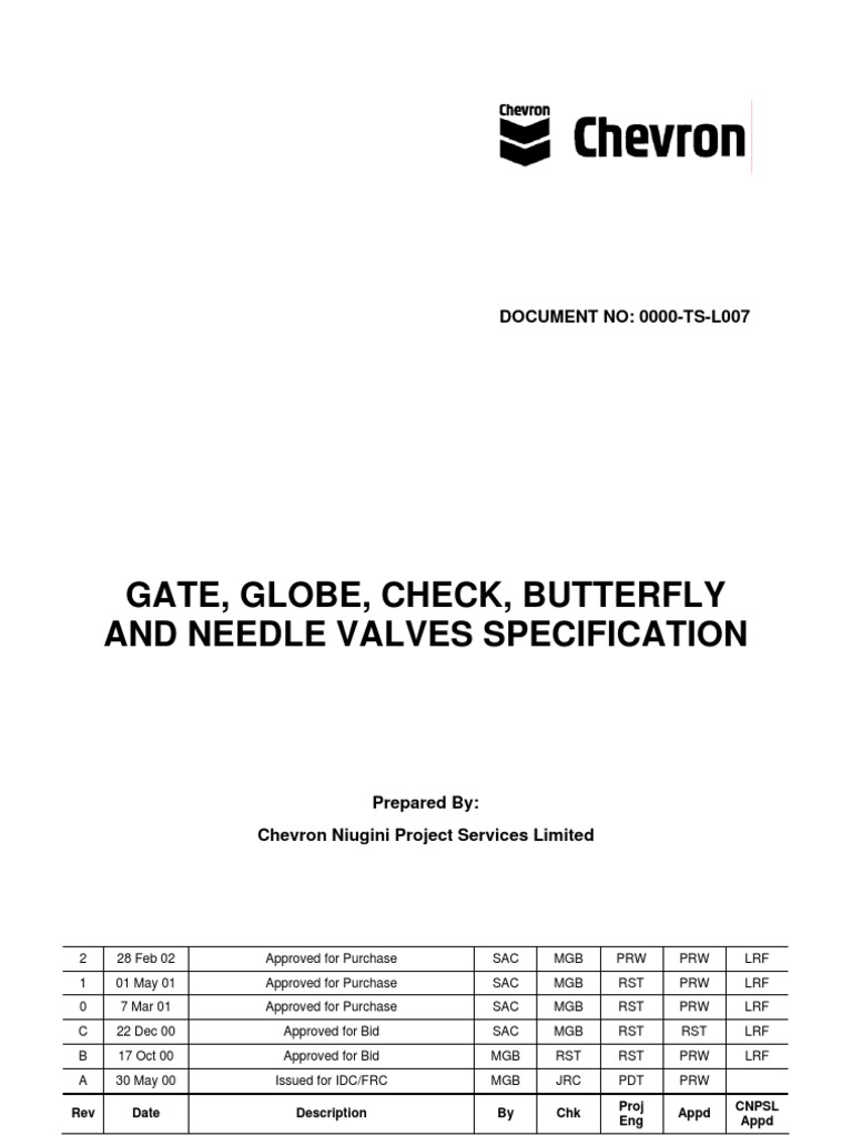 Valve Specifications and Standards Guide | PDF | Valve | Heat Treating