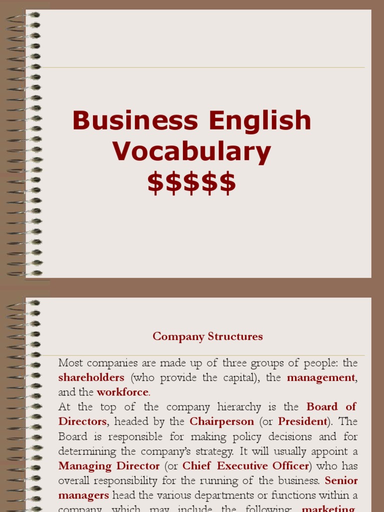 5. Business English Vocabulary | PDF | Stocks | Franchising