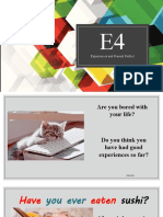 E4 - Experiences e Present Perfect