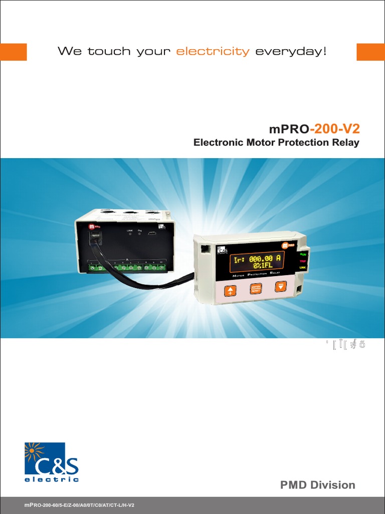 mPRO-200 Motor Protection Relay Guide | PDF | Electric Motor | Relay