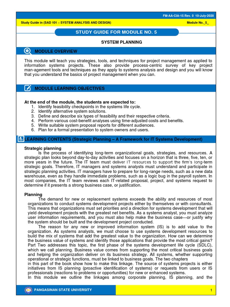 Sad101 Study Guide Module 5 Pdf Feasibility Study Depreciation