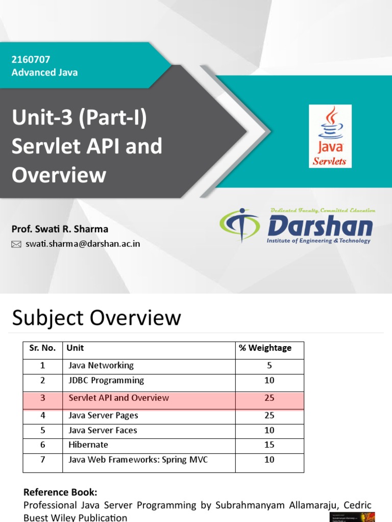 Unit 3 part i servlet api and overview pdf dynamic web page