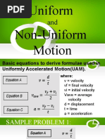 Uam. Horizontal and Vertical Motion | PDF | Equations | Acceleration