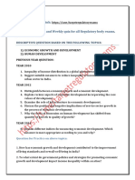 Descriptive Question Based On Economic Growth and Human Development