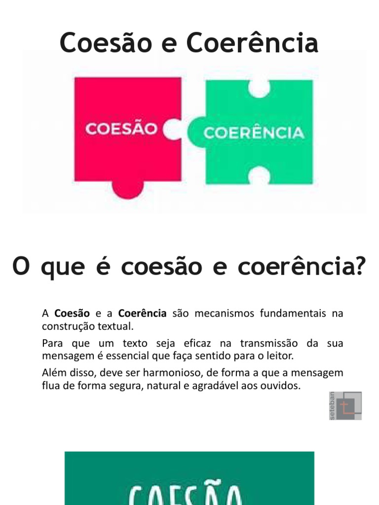 Coesão e Coerência Textual Explicadas | PDF | Pronome | Linguística