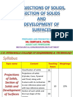 6.projections of Solids, Section of Solids