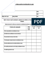 Pauta de Autoevaluación de Trabajo Grupal