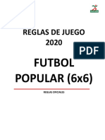 REGLAS DE FUTBOL POPULAR (6 X 6) JNP 2020 ACTUALIZADAS