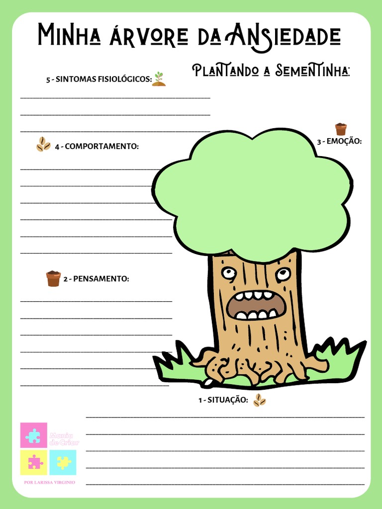 Árvore da Ansiedade: Atividade Lúdica | PDF | Ansiedade | Pensamento