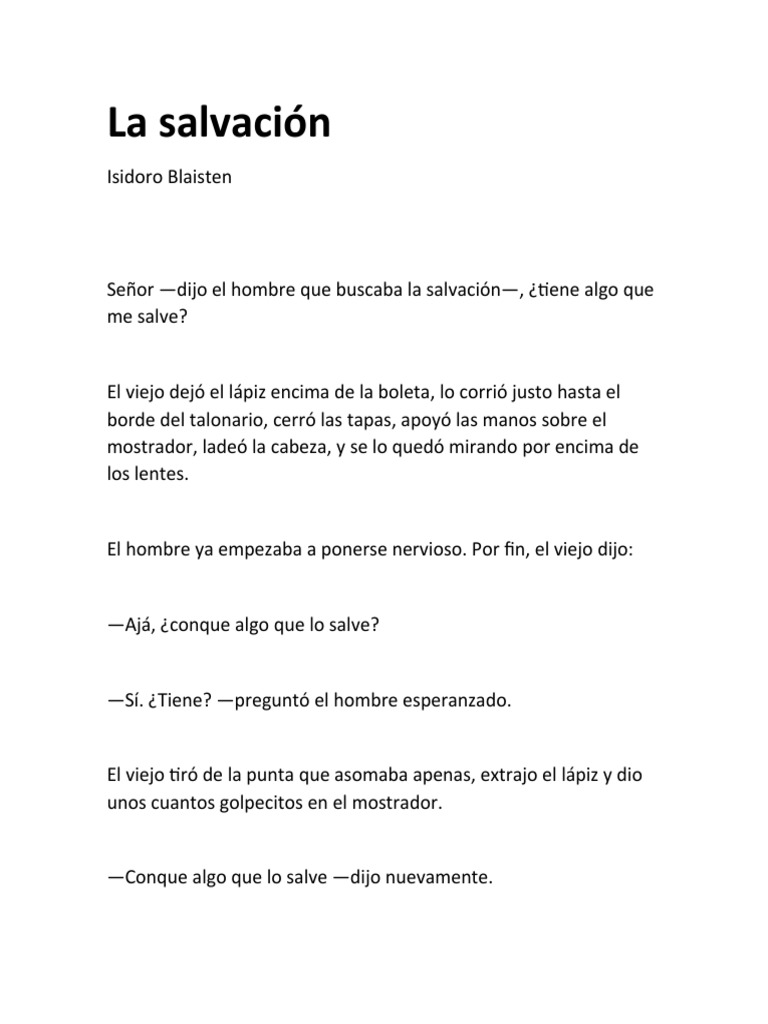 isidoro Blaisten la salvacion PDF