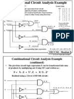 Combinational Circuit Analysis Example