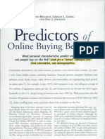 Predictors of Online Buying Behaviour