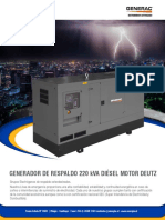 Ficha Generac Respaldo Dme220, 220 Kva Deutz