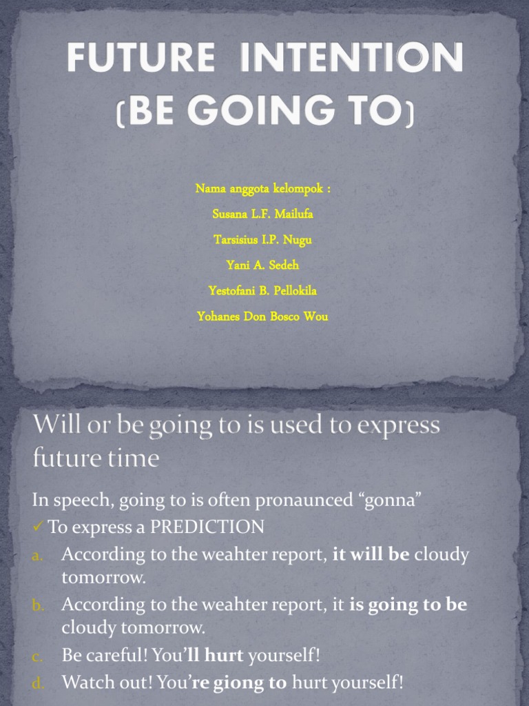 Understanding Future Intentions | PDF | Language Arts & Discipline