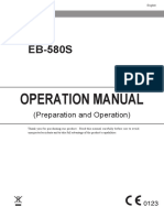 Eb-580s - Operation Manual