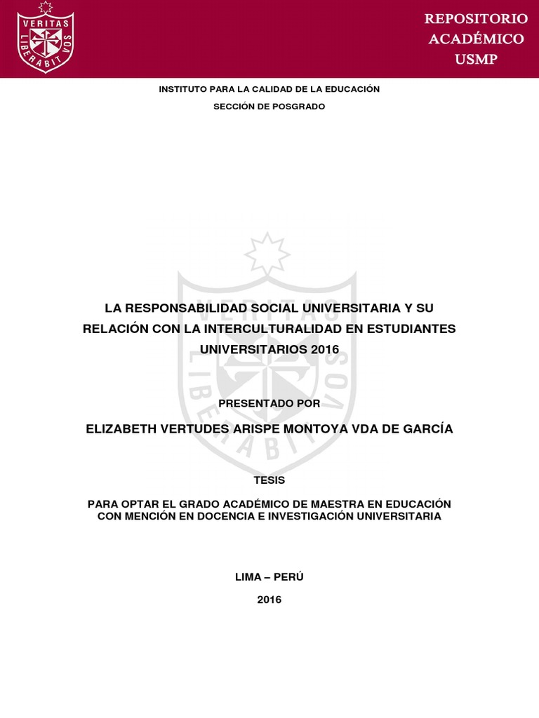 Responsabilidad Social Universitaria Pdf Responsabilidad Social