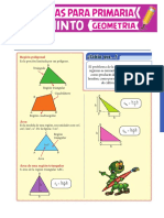 Área de Una Región Triangular para Quinto de Primaria