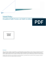 Model Policy: Occupational Health Provision and Health Surveillance