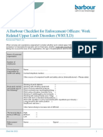 Checklist: A Barbour Checklist For Enforcement Officers: Work Related Upper Limb Disorders (WRULD)